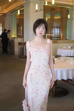 DreamyNerd Bloom Mesh Maxi Dress with Bow Back