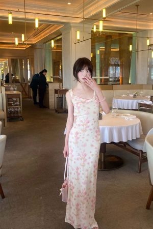 DreamyNerd Bloom Mesh Maxi Dress with Bow Back