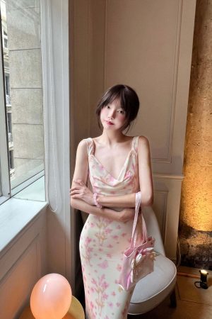 DreamyNerd Bloom Mesh Maxi Dress with Bow Back