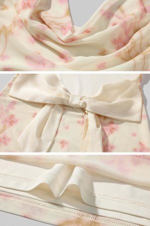 DreamyNerd Bloom Mesh Maxi Dress with Bow Back