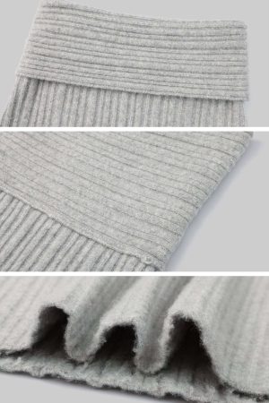 DreamyNerd Cloudy Soft Knit Off-Shoulder Set