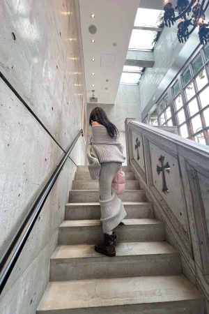 DreamyNerd Cloudy Soft Knit Off-Shoulder Set