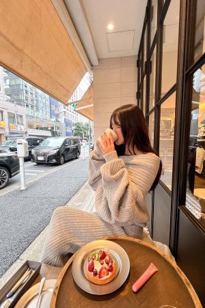 DreamyNerd Cloudy Soft Knit Off-Shoulder Set