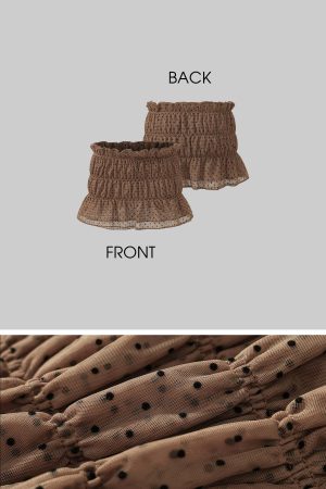 DreamyNerd Cocoa Dot Mesh Two-Piece Set