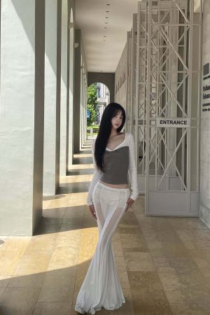 DreamyNerd Contrast Ribbed Long Sleeve Tee