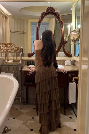 DreamyNerd Corset & Ruffle Skirt Set