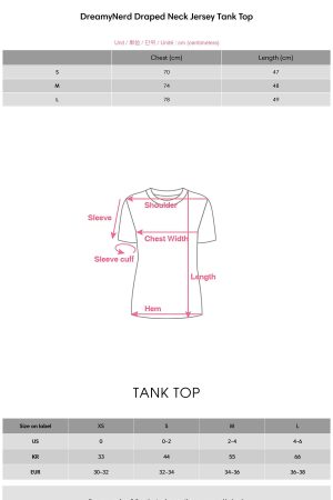 DreamyNerd Draped Neck Jersey Tank Top