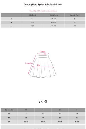 DreamyNerd Eyelet Bubble Mini Skirt