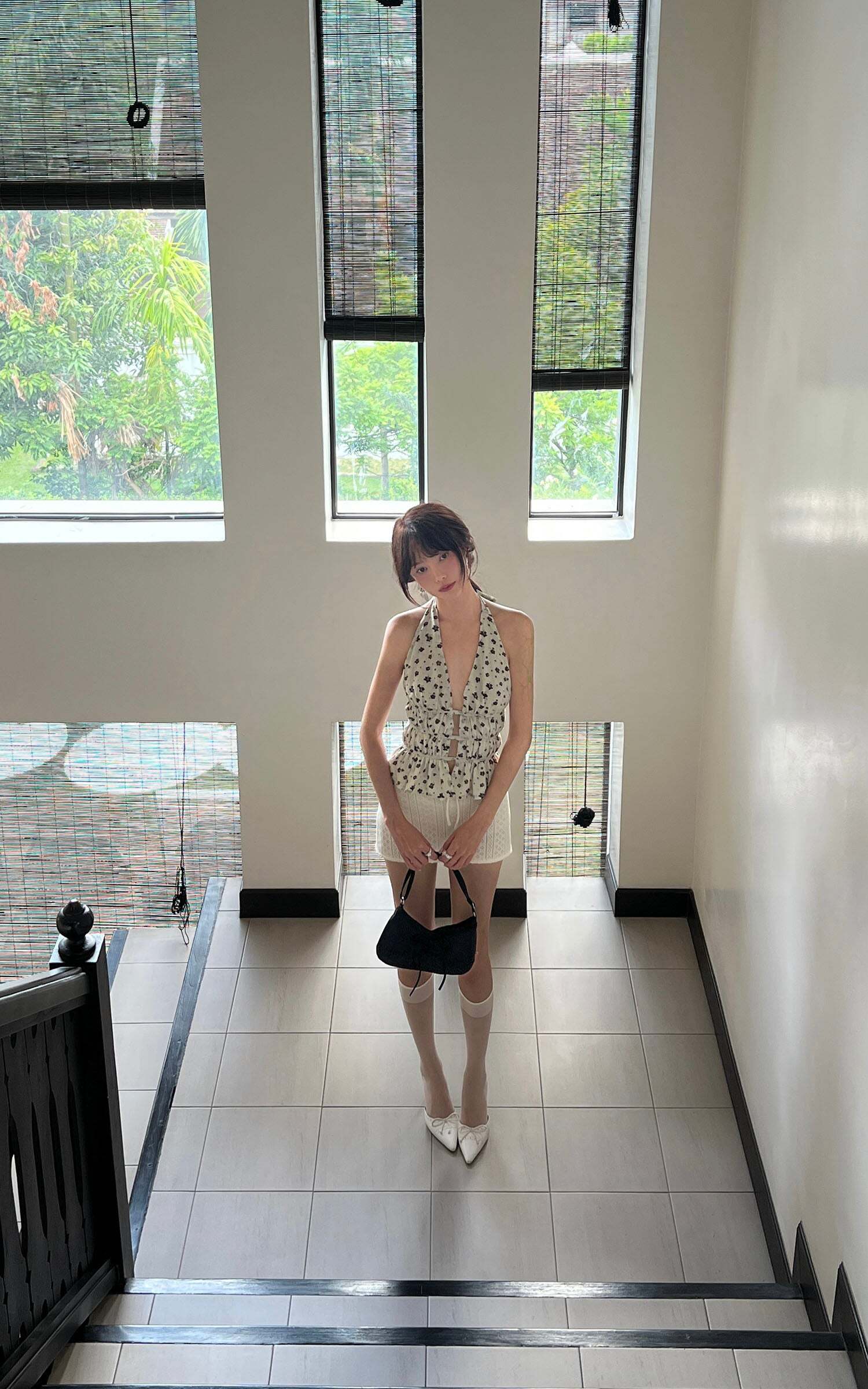 DreamyNerd Floral Halter Peplum Top DreamyNerd Floral Halter Peplum Top