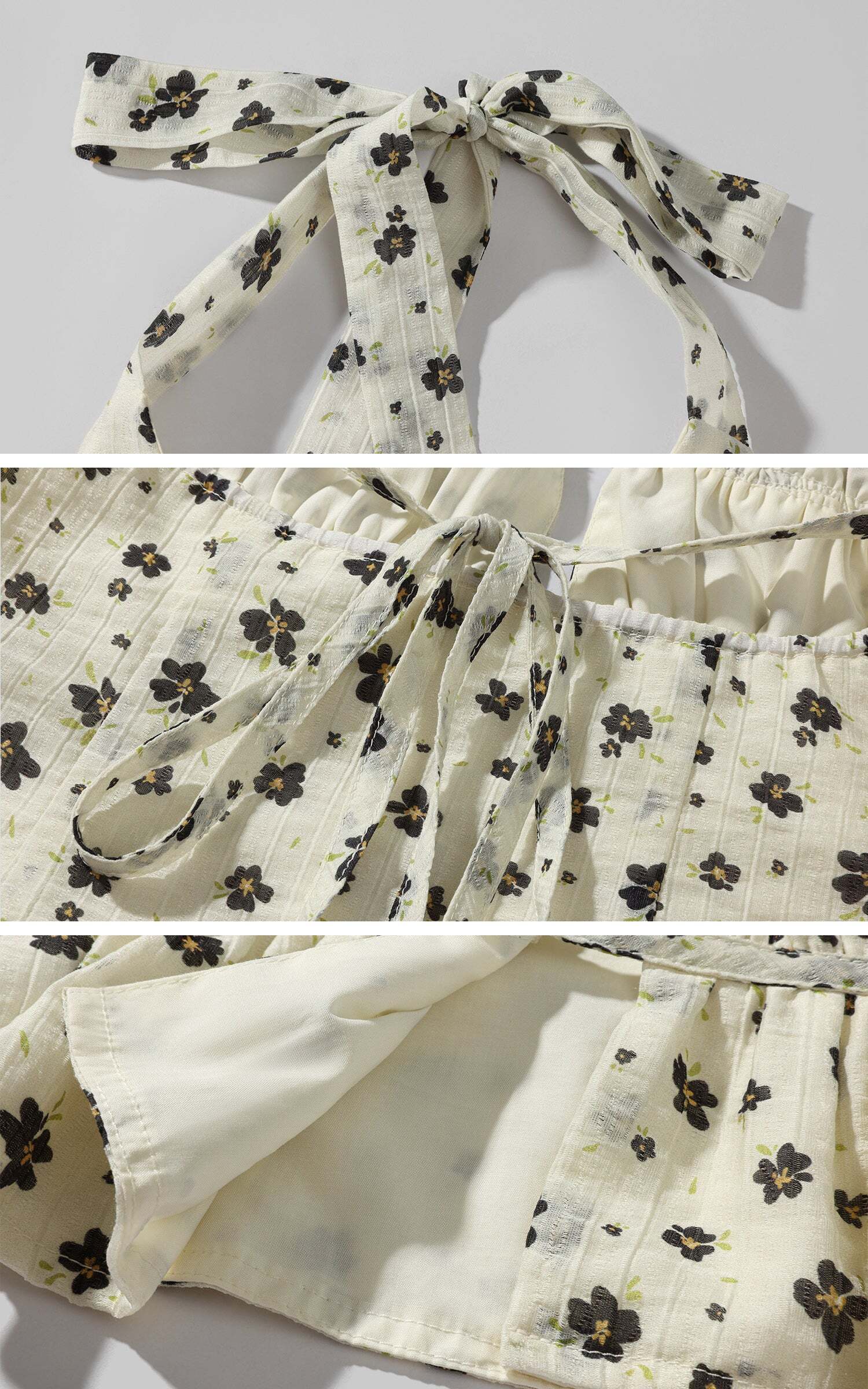 DreamyNerd Floral Halter Peplum Top DreamyNerd Floral Halter Peplum Top