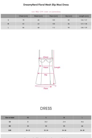 DreamyNerd Floral Mesh Slip Maxi Dress