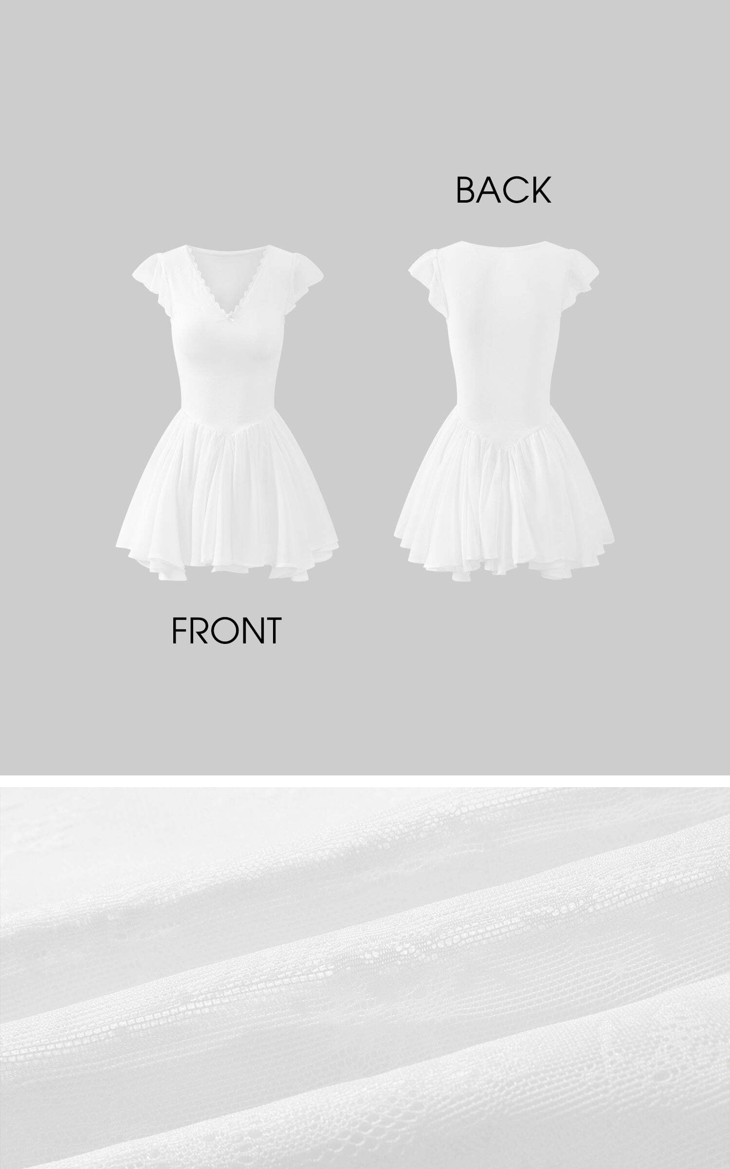 DreamyNerd Flutter Sleeve Mini Dress with Lace Bodice and Flowy Hem DreamyNerd Flutter Sleeve Mini Dress with Lace Bodice and Flowy Hem
