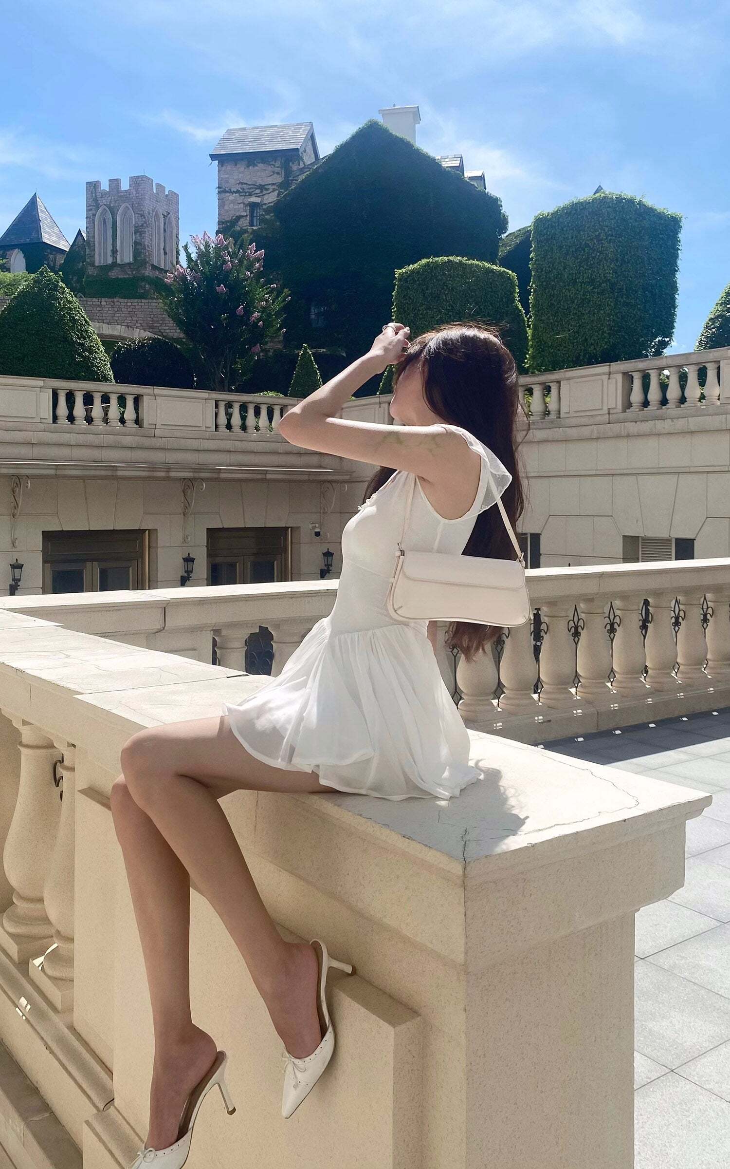 DreamyNerd Flutter Sleeve Mini Dress with Lace Bodice and Flowy Hem DreamyNerd Flutter Sleeve Mini Dress with Lace Bodice and Flowy Hem