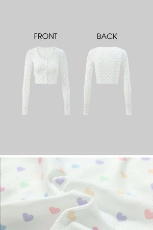 DreamyNerd Heart Knit Cardigan & Camisole Dress Set