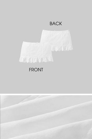 DreamyNerd Lace Hem Ruffle Mini Skirt