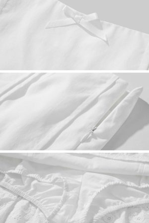 DreamyNerd Lace Hem Ruffle Mini Skirt