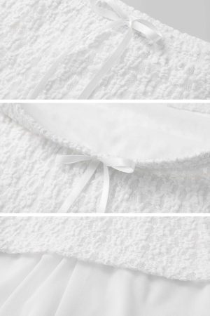 DreamyNerd Lace & Mesh Cami Top & Sheer-Hem Maxi Skirt Set