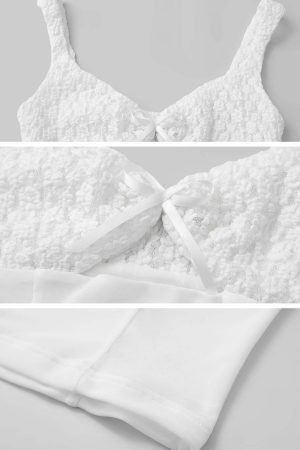 DreamyNerd Lace & Mesh Cami Top & Sheer-Hem Maxi Skirt Set