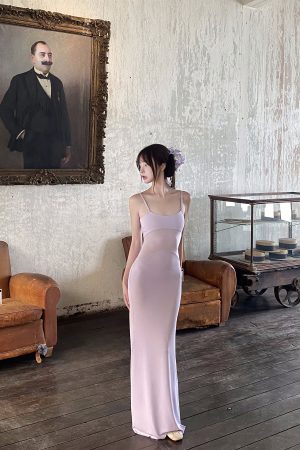 DreamyNerd Lavender Sheer Contour Maxi Dress