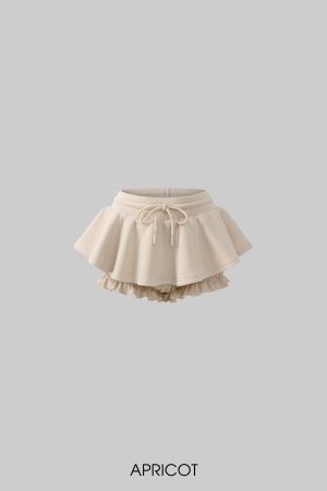 DreamyNerd Layered Ruffle Hem Mini Skirt