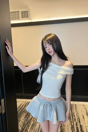 DreamyNerd Layered Ruffle Hem Mini Skirt