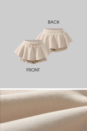 DreamyNerd Layered Ruffle Hem Mini Skirt