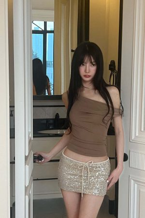 DreamyNerd Off-Shoulder Draped Knit Top