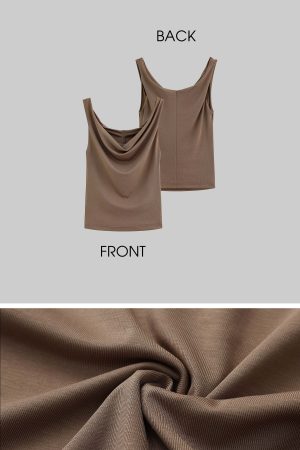 DreamyNerd Off-Shoulder Draped Knit Top