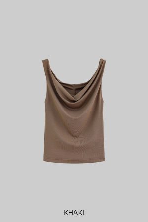 DreamyNerd Off-Shoulder Draped Knit Top