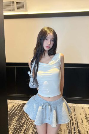 DreamyNerd Off-Shoulder Draped Knit Top