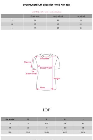 DreamyNerd Off-Shoulder Fitted Knit Top