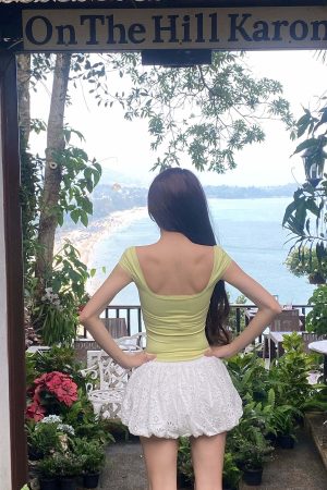 DreamyNerd Off-Shoulder Fitted Knit Top