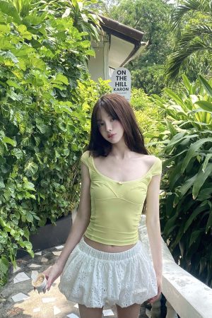 DreamyNerd Off-Shoulder Fitted Knit Top