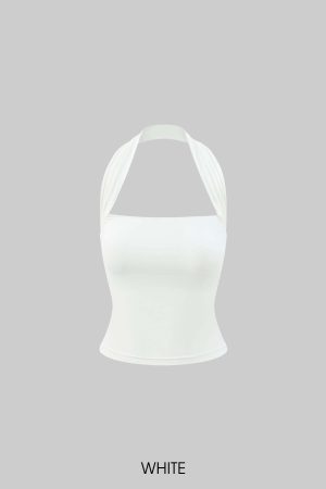 DreamyNerd Off-Shoulder Halter Knit Top