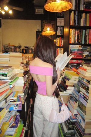 DreamyNerd Off-Shoulder Halter Knit Top