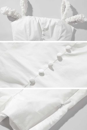 DreamyNerd Off-Shoulder Ruffle Strap Top & Flowing Skirt Set