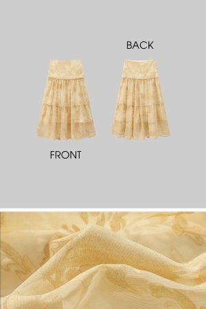 DreamyNerd Off-Shoulder Top & Tiered Skirt Set