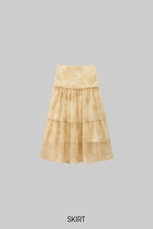 DreamyNerd Off-Shoulder Top & Tiered Skirt Set