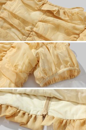 DreamyNerd Off-Shoulder Top & Tiered Skirt Set