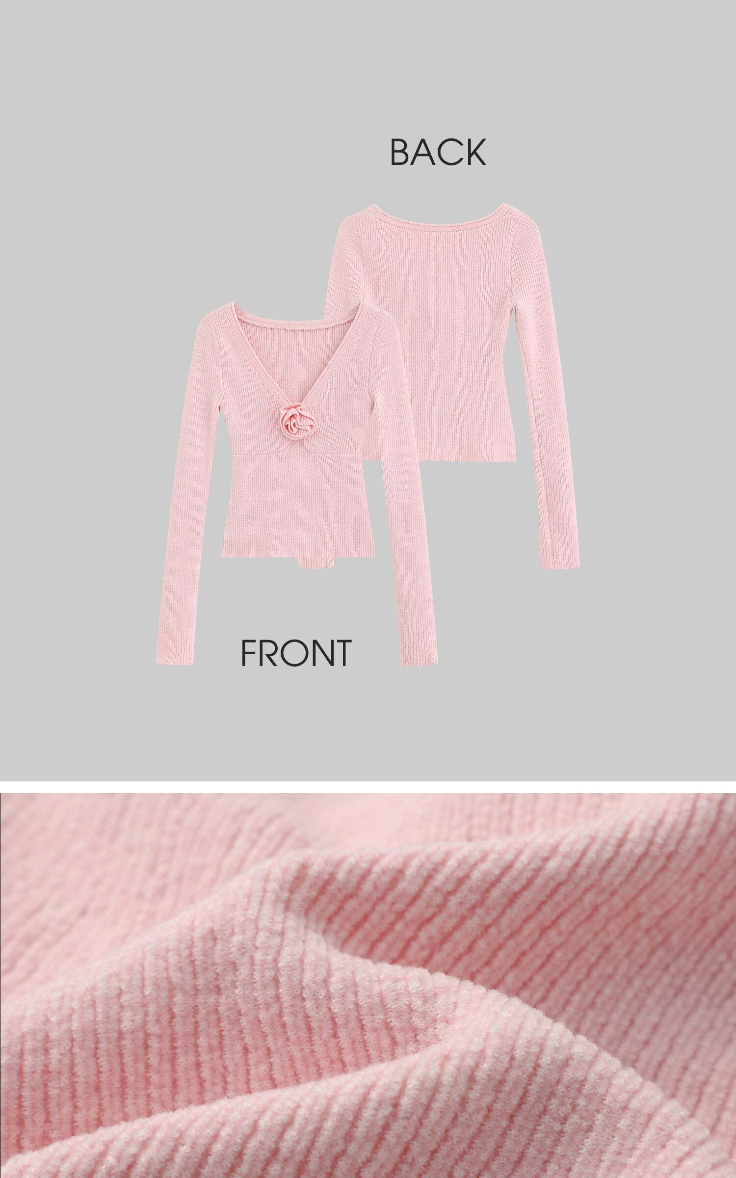 DreamyNerd Rosebud Knit Ribbed Top DreamyNerd Rosebud Knit Ribbed Top