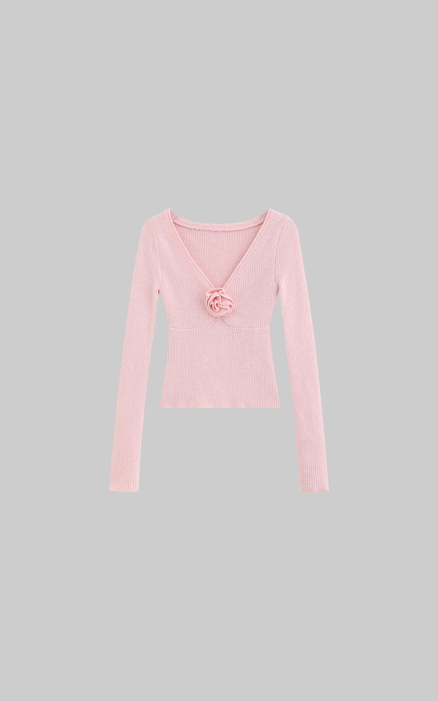DreamyNerd Rosebud Knit Ribbed Top DreamyNerd Rosebud Knit Ribbed Top