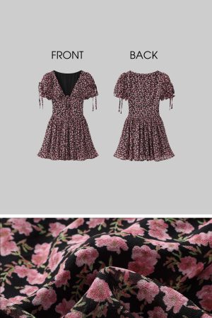 DreamyNerd Rosy Bloom Mini Dress