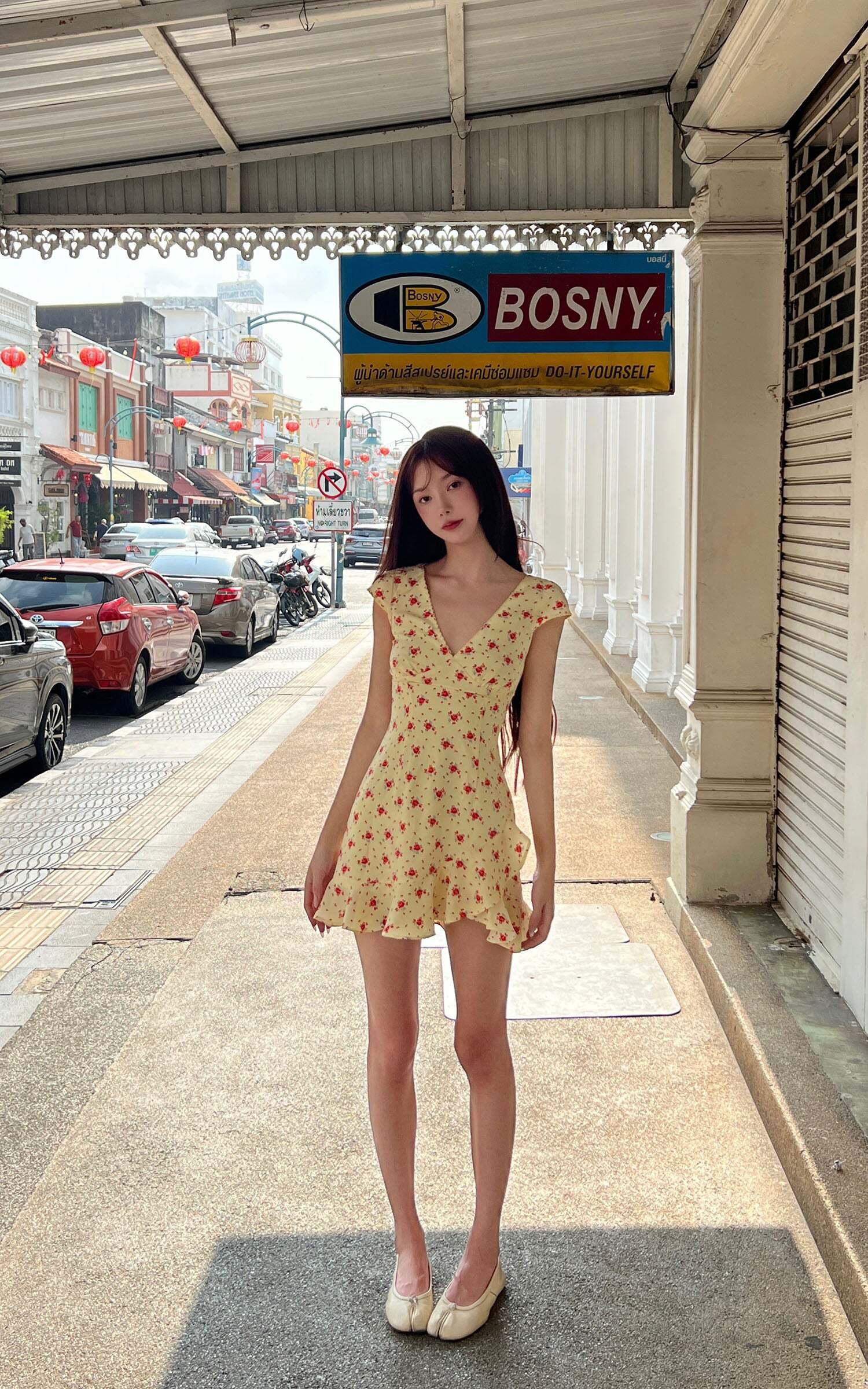 DreamyNerd Ruffle Hem Floral Mini Dress DreamyNerd Ruffle Hem Floral Mini Dress