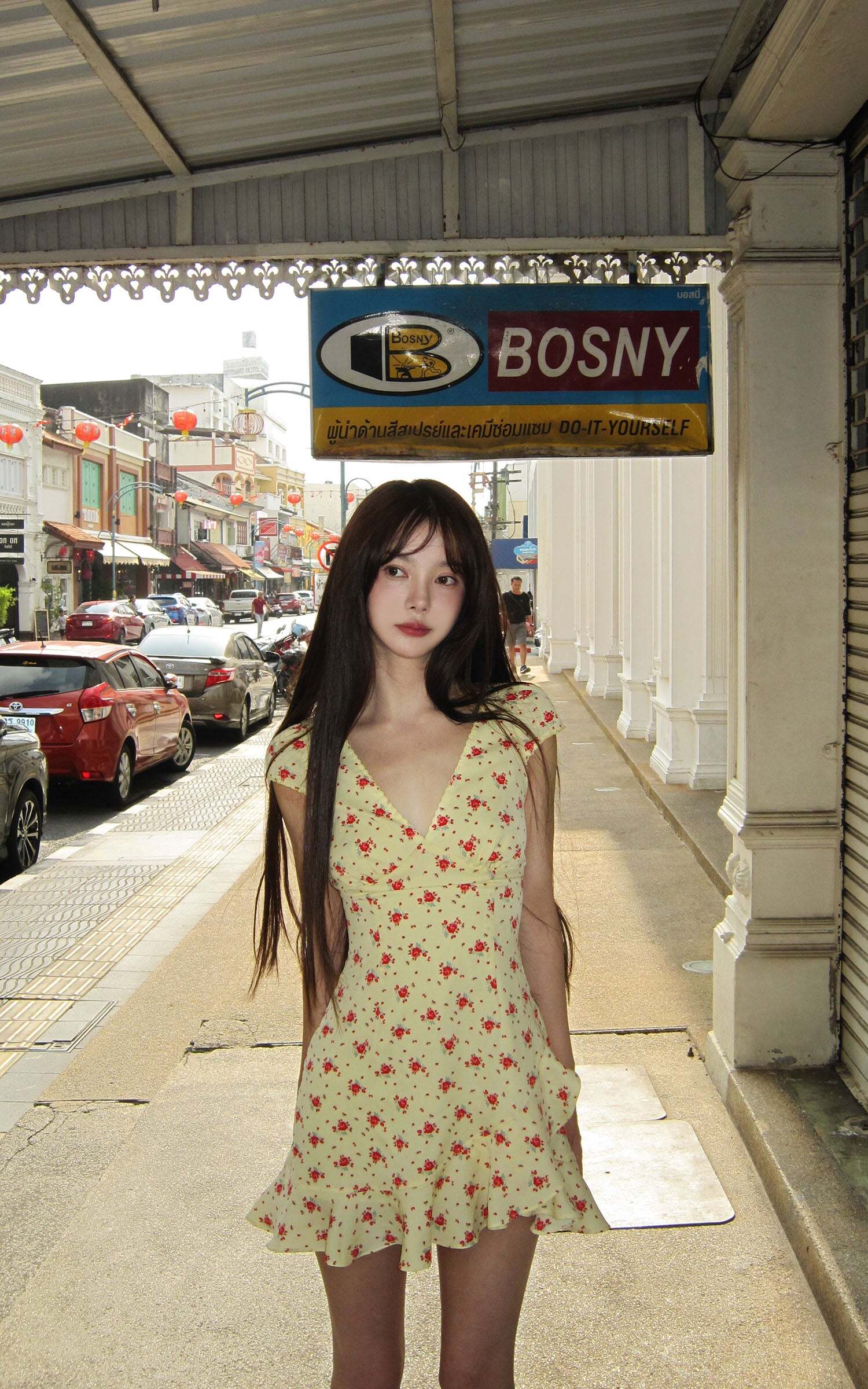 DreamyNerd Ruffle Hem Floral Mini Dress DreamyNerd Ruffle Hem Floral Mini Dress