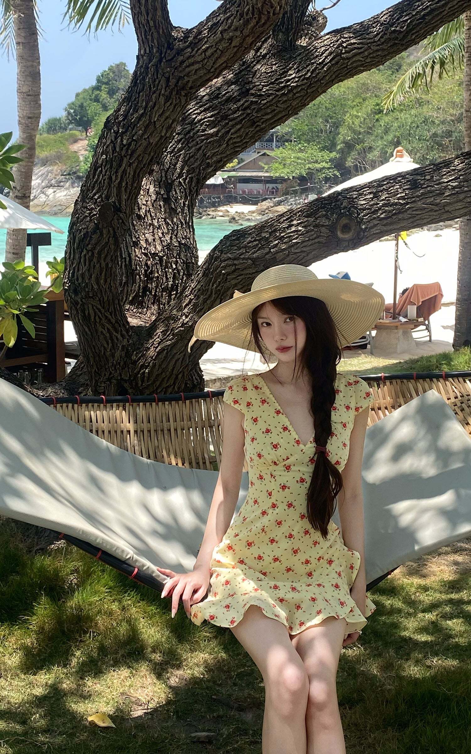 DreamyNerd Ruffle Hem Floral Mini Dress DreamyNerd Ruffle Hem Floral Mini Dress