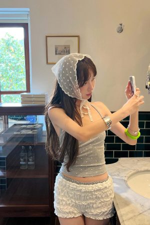 DreamyNerd Ruffled Knit Lounge Shorts