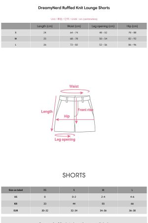 DreamyNerd Ruffled Knit Lounge Shorts