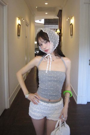 DreamyNerd Ruffled Knit Lounge Shorts