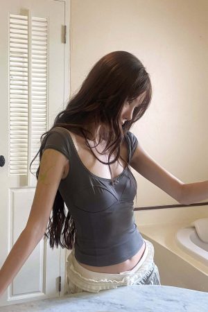 DreamyNerd Ruffled Satin Wide-Leg Pants with Detachable Mini Pouch