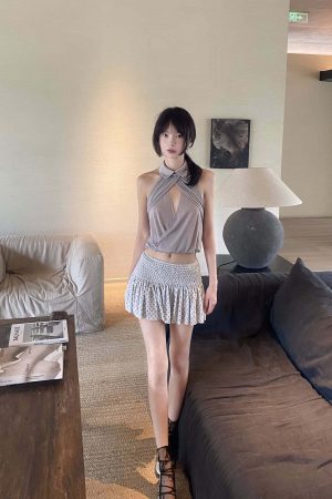 DreamyNerd Soft Halter Collar Top